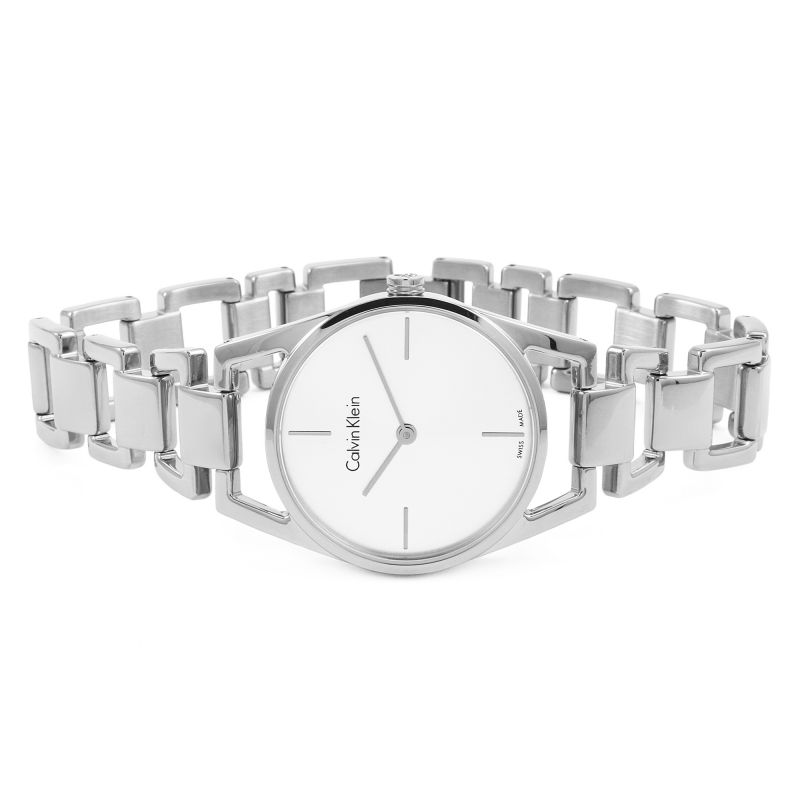 Calvin Klein Dainty Silver Dial Silver Steel Strap Watch for Women - K7L23146 Buy Now By Calvin Klein