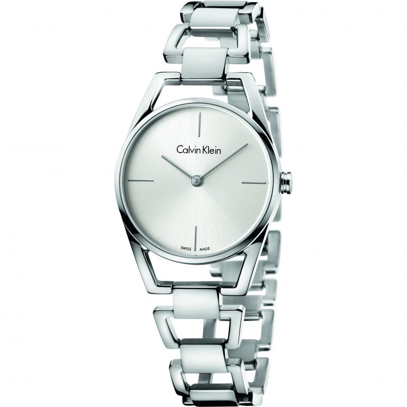 Calvin Klein Dainty Silver Dial Silver Steel Strap Watch for Women - K7L23146 Buy Now By Calvin Klein