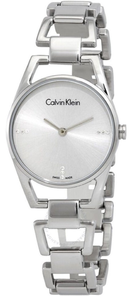 Calvin Klein Dainty Diamonds Silver Dial Sliver Steel Strap Watch for Women - K7L2314T Buy Now By Calvin Klein