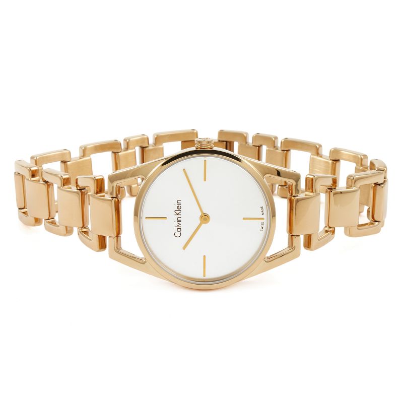 Calvin Klein Dainty White Dial Rose Gold Steel Strap Watch for Women - K7L23646 Buy Now By Calvin Klein