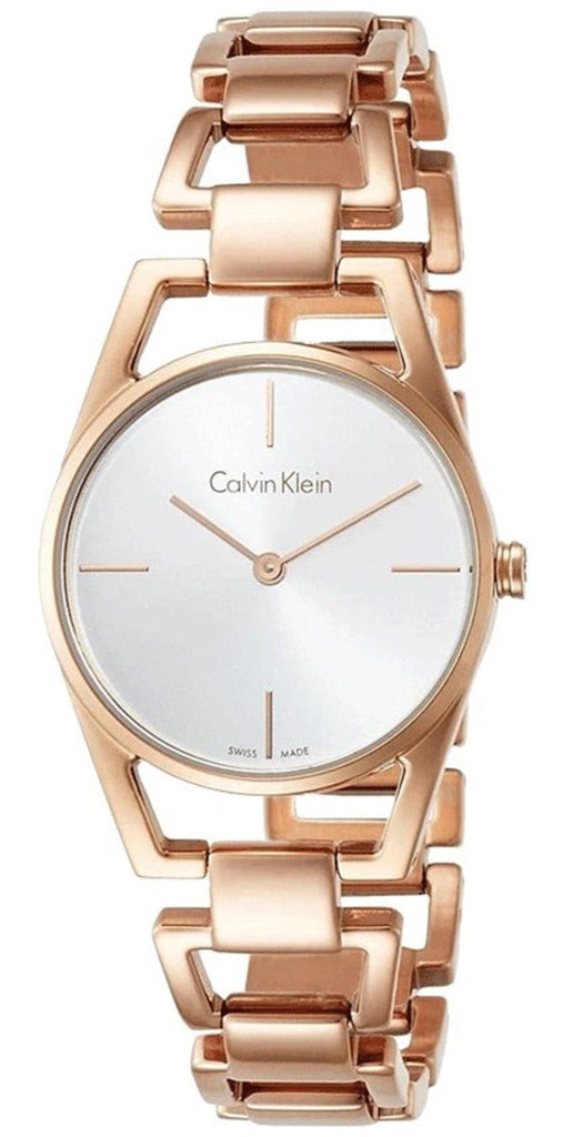 Calvin Klein Dainty White Dial Rose Gold Steel Strap Watch for Women - K7L23646 Buy Now By Calvin Klein