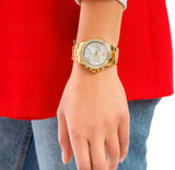 Michael Kors Everest Chronograph White Dial Gold Steel Strap Watch For Women - MK7212 Buy Now By Michael Kors