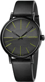 Calvin Klein Boost Black Dial Black Leather Strap Watch for Men - K7Y214CL Buy Now By Calvin Klein
