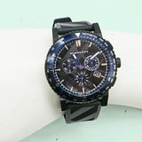 Burberry The City Chronograph Black Dial Black Rubber Strap Watch For Men - BU9806 Buy Now By Burberry