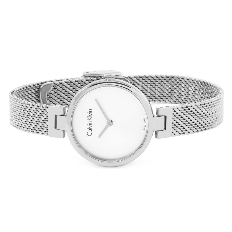 Calvin Klein Authentic White Dial Silver Mesh Bracelet Watch for Women - K8G23126 Buy Now By Calvin Klein