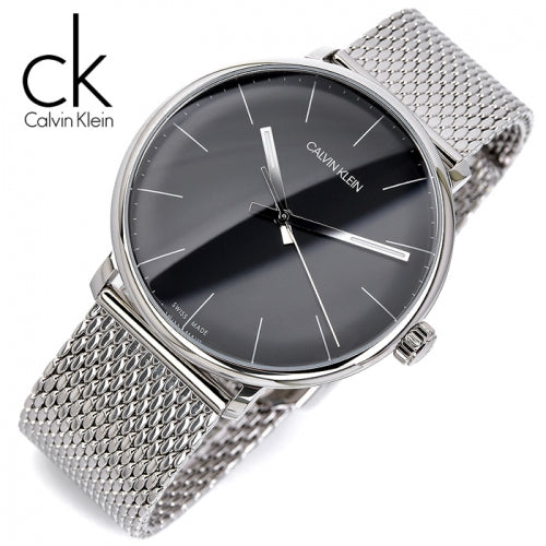 Calvin Klein High Noon Black Dial Silver Mesh Bracelet Watch for Men - K8M21121 Buy Now By Calvin Klein
