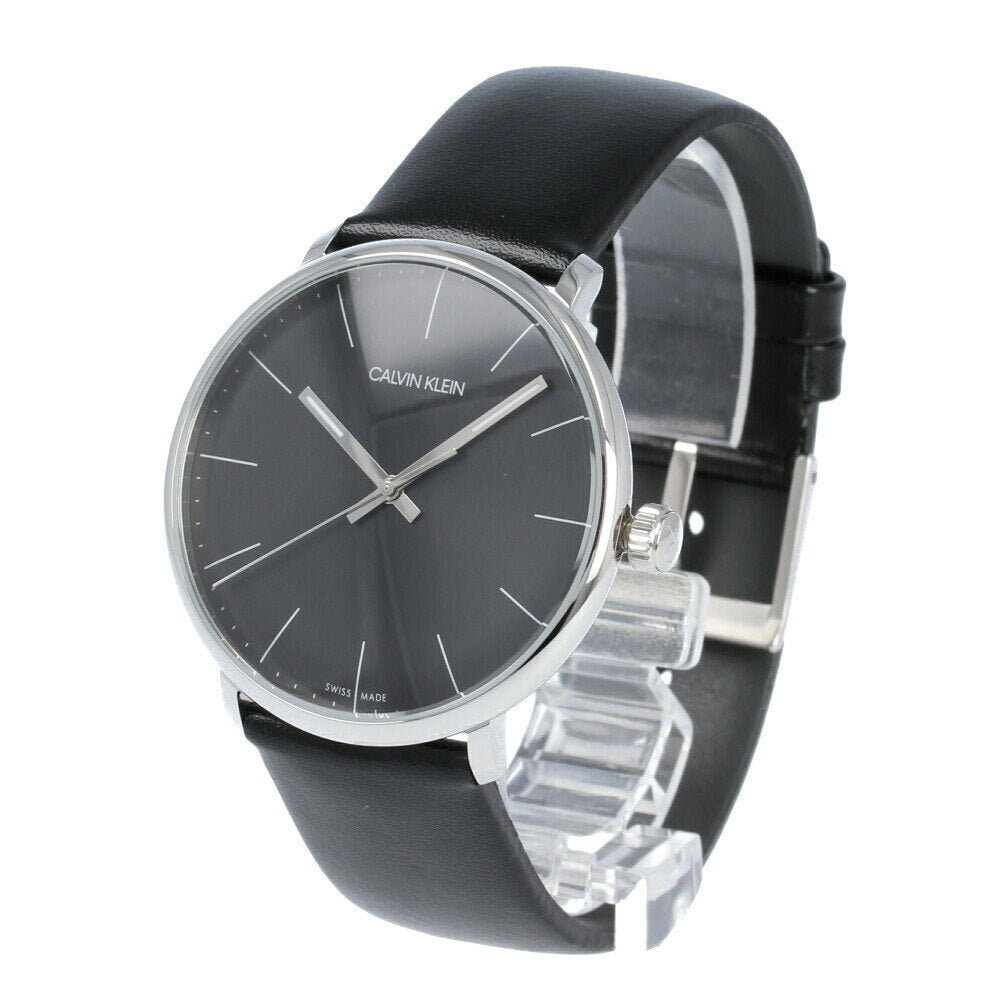 Calvin Klein High Noon Quartz Black Dial Black Leather Strap Watch for Men - K8M211C1 Buy Now By Calvin Klein