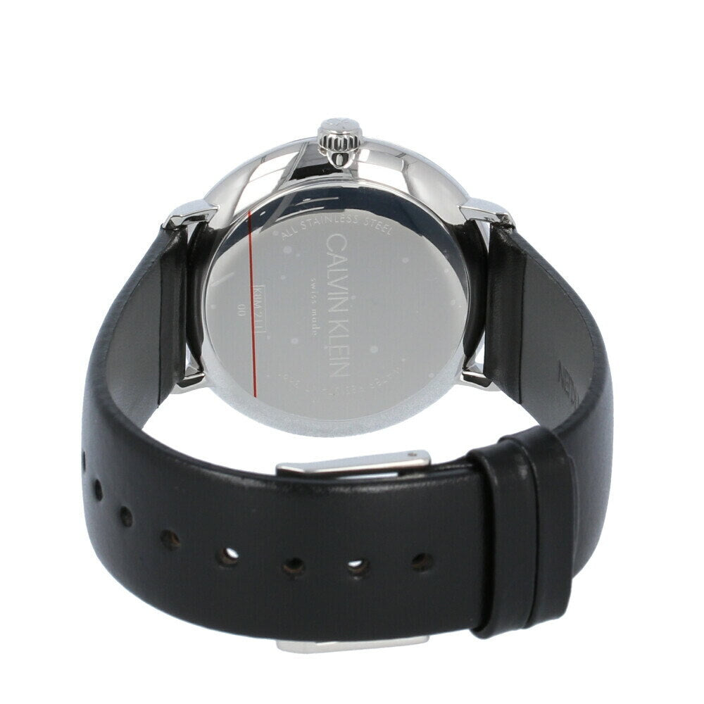 Calvin Klein High Noon Quartz Black Dial Black Leather Strap Watch for Men - K8M211C1 Buy Now By Calvin Klein