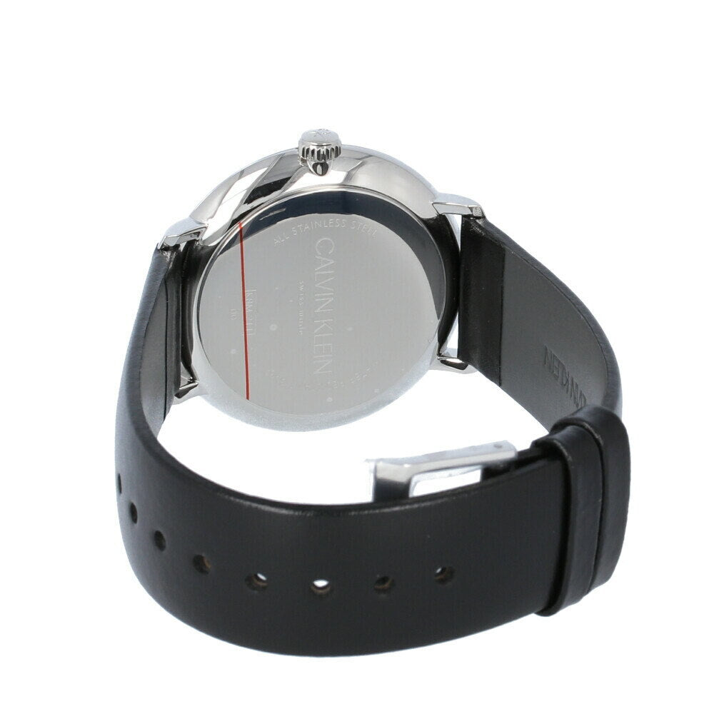 Calvin Klein High Noon Quartz White Dial Black Leather Strap Watch for Men - K8M211C6 Buy Now By Calvin Klein