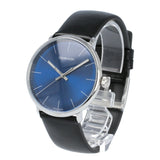 Calvin Klein High Noon Quartz Blue Dial Black Leather Strap Watch for Men - K8M211CN Buy Now By Calvin Klein