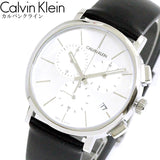 Calvin Klein Posh Silver Dial Black Leather Strap Watch for Men - K8Q371C6 Buy Now By Calvin Klein
