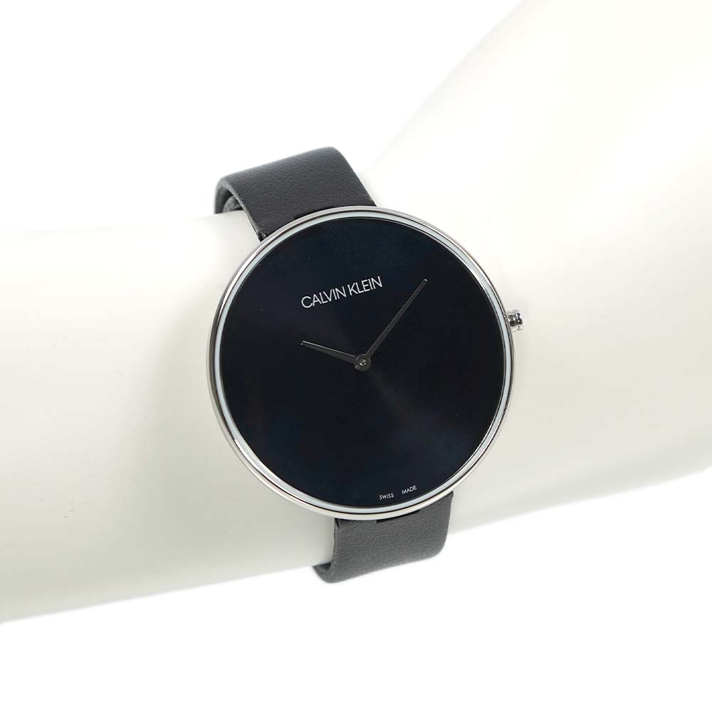Calvin Klein Full Moon Black Dial Black Leather Strap Watch for Women - K8Y231C1 Buy Now By Calvin Klein
