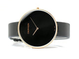 Calvin Klein Full Moon Black Dial Black Leather Strap Watch for Women - K8Y236C1 Buy Now By Calvin Klein