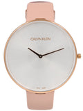 Calvin Klein Full Moon Silver Dial Pink Leather Stap Watch for Women - K8Y236Z6 Buy Now By Calvin Klein