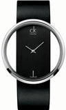 Calvin Klein Glam Transparent Dial Black Leather Strap Watch for Women - K9423107 Buy Now By Calvin Klein