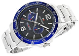 Tommy Hilfiger Erik Chronograph Blue Dial Silver Steel Strap Watch for Men - 1791366 Buy Now By Tommy Hilfiger