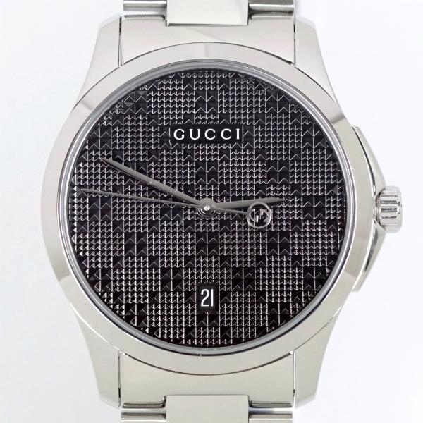 Gucci G Timeless Black Dial Silver Steel Strap Watch For Men - YA126460 Buy Now By Gucci
