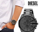 Diesel Mega Chief Chronograph Grey Dial Grey Steel Strap Watch for Men - DZ4282 Buy Now By Diesel