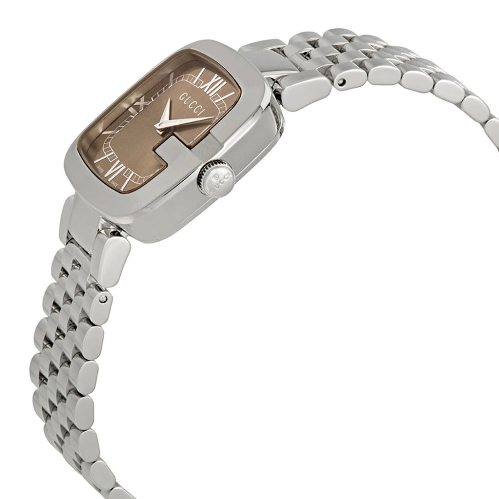 Gucci G-Gucci Brown Dial Silver Steel Strap Watch For Women - YA125413 Buy Now By Gucci