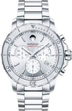Movado Series 800 Chronograph Silver Dial Silver Steel Strap Watch For Men - 2600111 Buy Now By Movado