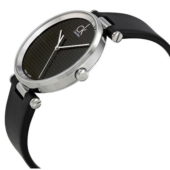Calvin Klein Sight Black Dial Black Leather Strap Watch for Men - K1S21102 Buy Now By Calvin Klein
