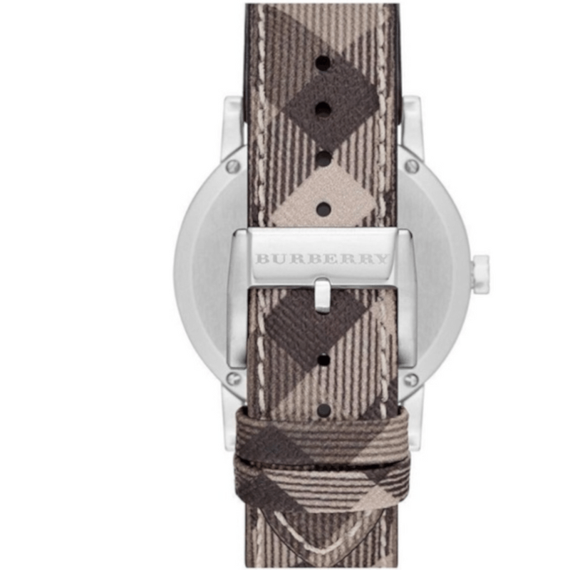 Burberry The City Beige Dial Chequered Brown Leather Strap Watch for Women - BU9029 Buy Now By Burberry