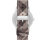 Burberry The City Beige Dial Chequered Brown Leather Strap Watch for Women - BU9029 Buy Now By Burberry