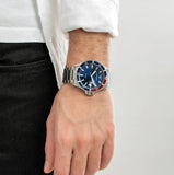 Emporio Armani Diver Quartz Blue Dial Silver Steel Strap Watch For Men - AR11339 Buy Now By Emporio Armani