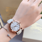 Burberry The City White Dial White Leather Strap Watch for Women - BU9108 Buy Now By Burberry