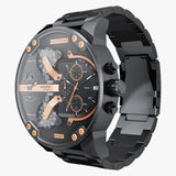 Diesel Big Daddy Chronograph Black Dial Black Steel Strap Watch For Men - DZ7312 Buy Now By Diesel