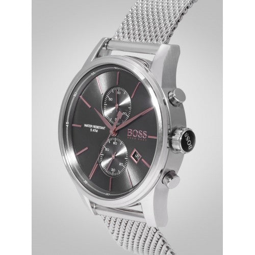 Hugo Boss Jet Chronograph Grey Dial Silver Mesh Bracelet Watch for Men - 1513440 Buy Now By Hugo Boss