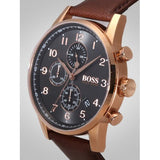 Hugo Boss Navigator Grey Dial Brown Leather Strap Watch for Men - 1513496 Buy Now By Hugo Boss