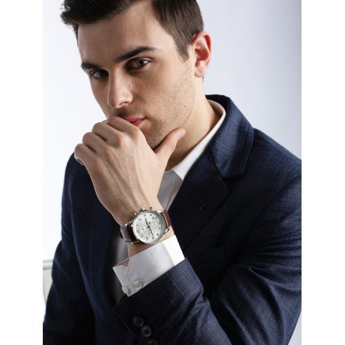 Hugo Boss Navigator White Dial Brown Leather Strap Watch for Men - 1513495 Buy Now By Hugo Boss