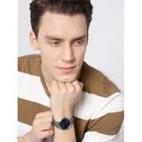 Hugo Boss Horizon Blue Dial Grey Leather Strap Watch for Men - 1513539 Buy Now By Hugo Boss