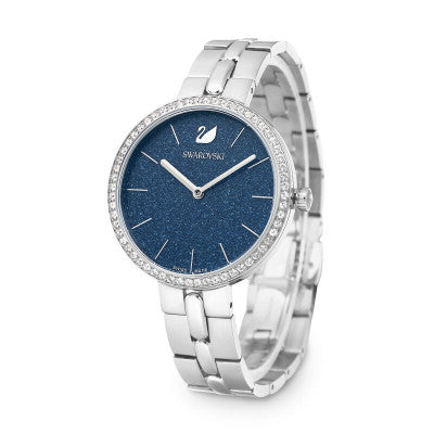 Swarovski Cosmopolitan Blue Dial Silver Steel Strap Watch for Women - 5517790 Buy Now By Swarovski