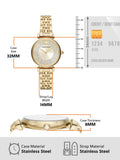 Emporio Armani Gianni T Bar Analog Crystals Gold Dial Gold Steel Strap Watch For Women - AR11608 Buy Now By Emporio Armani