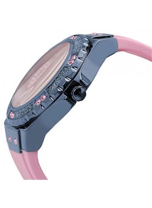 Guess Limelight Blue Dial Pink Rubber Strap Watch For Women - W0775L5 Buy Now By Guess