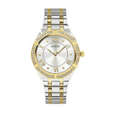 Guess Cosmo Diamonds Silver Dial Two Tone Steel Strap Watch for Women - GW0033L4 Buy Now By Guess