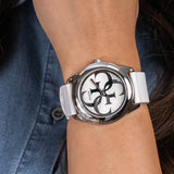 Guess G Twist Quartz White Dial White Silicone Strap Watch For Women - W0911L1 Buy Now By Guess