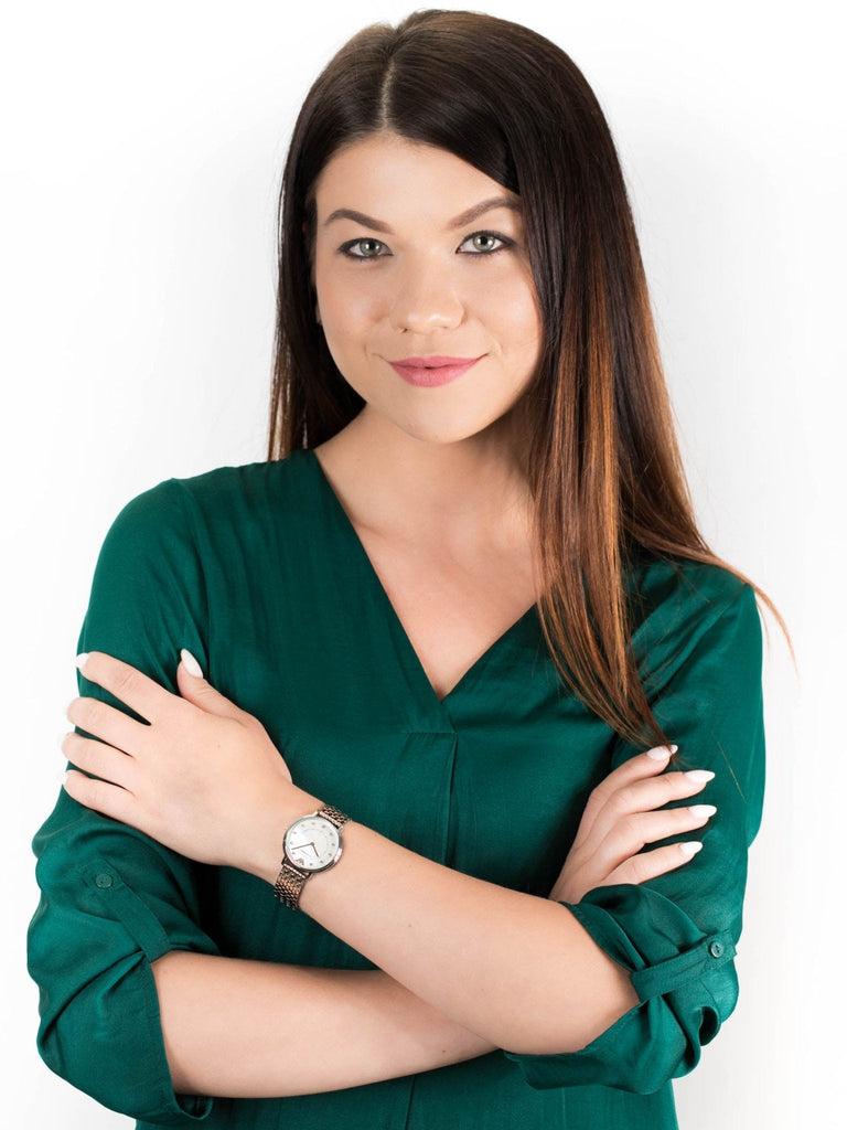 Emporio Armani Gianni T Bar Mother of Pearl Dial Two Tone Steel Strap Watch For Women - AR2508 Buy Now By Emporio Armani