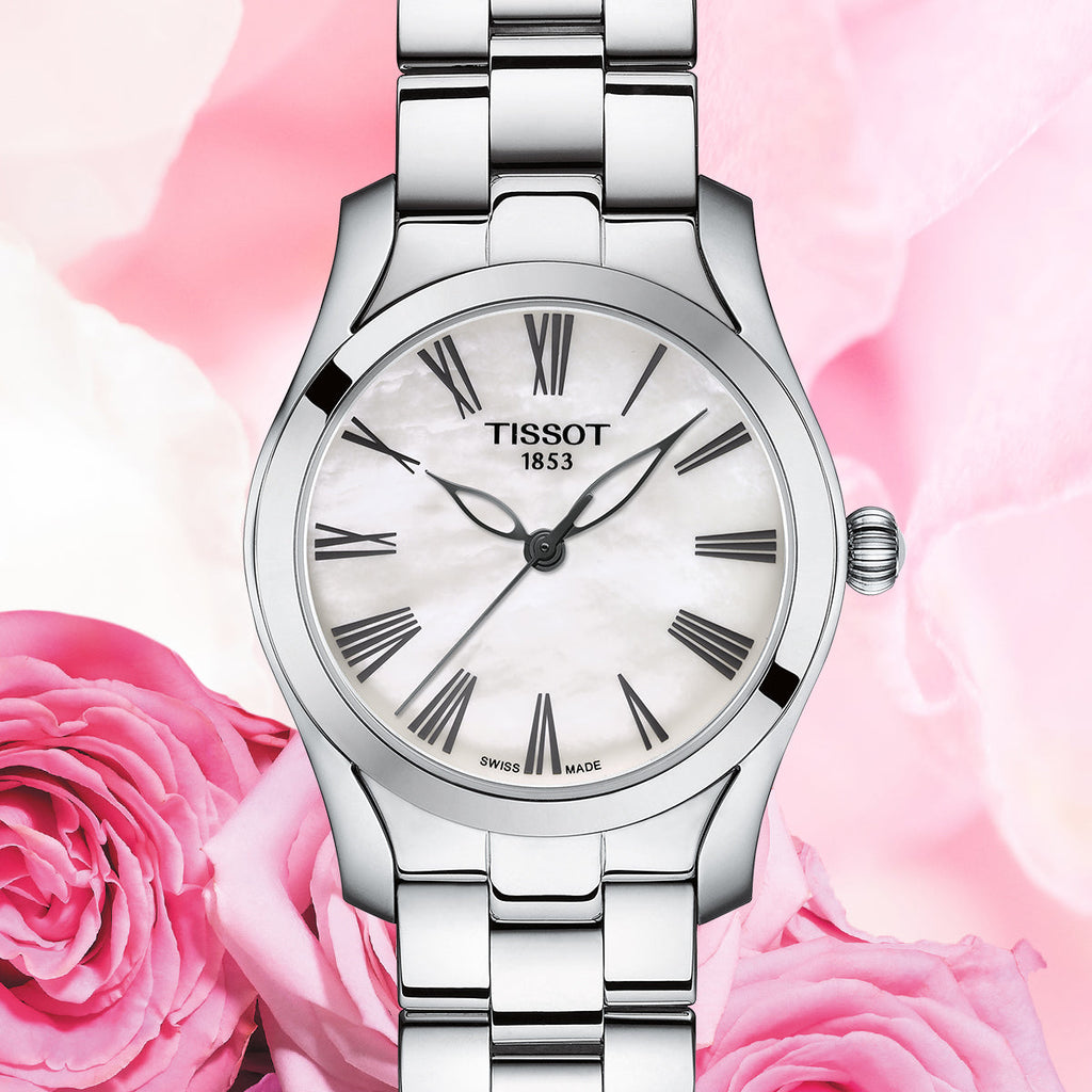 Tissot T Wave T Lady Mother of Pearl Dial Silver Steel Strap Watch For Women - T112.210.11.113.00 Buy Now By Tissot