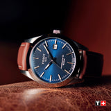 Tissot Gentleman Blue Dial Brown Leather Strap Watch For Men - T127.410.16.041.00 Buy Now By Tissot