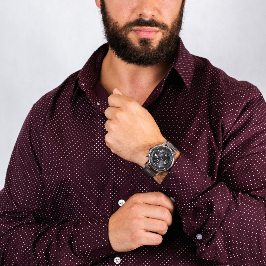 Tommy Hilfiger Evan Grey Dial Silver Mesh Bracelet Watch for Men - 1710396 Buy Now By Tommy Hilfiger