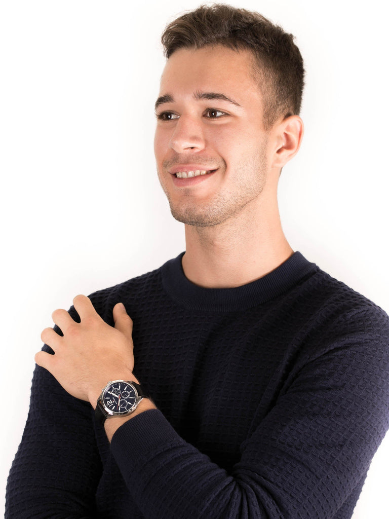 Tommy Hilfiger Gavin Blue Dial Blue Leather Strap Watch for Men - 1791468 Buy Now By Tommy Hilfiger