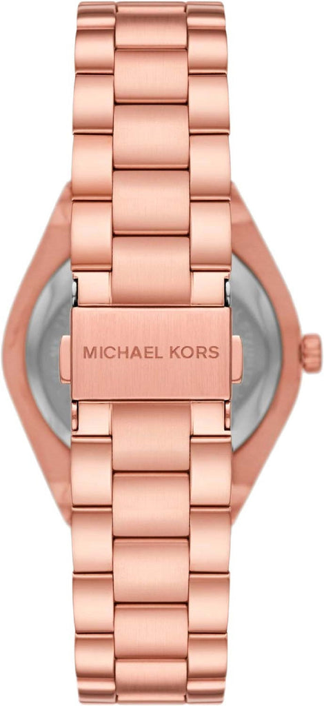 Michael Kors Lennox Three Hand Black Dial Rose Gold Steel Strap Watch For Women - MK7392 Buy Now By Michael Kors