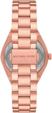 Michael Kors Lennox Three Hand Black Dial Rose Gold Steel Strap Watch For Women - MK7392 Buy Now By Michael Kors