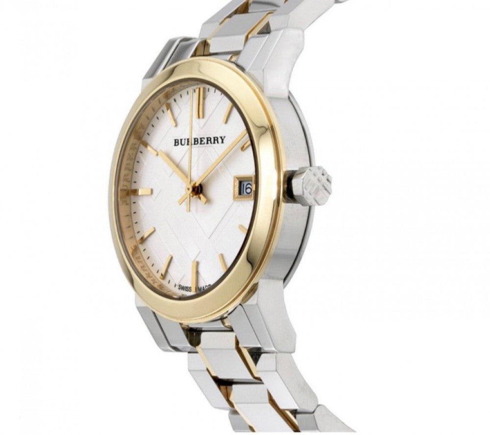Burberry The City White Dial Two Tone Steel Strap Watch for Women - BU9115 Buy Now By Burberry