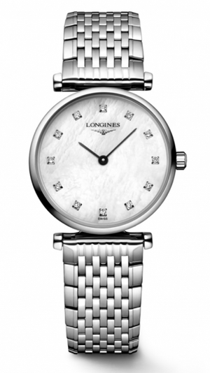 Longines La Grande Classique Diamonds White Dial Silver Steel Strap Watch for Women - L4.209.4.87.6 Buy Now By Longines
