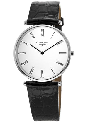 Longines La Grande Classique De Longines White Dial Black Leather Strap Watch for Women - L4.755.4.11.2 Buy Now By Longines