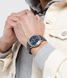 Emporio Armani Aviator Blue Dial Blue Leather Strap Watch For Men - AR11105 Buy Now By Emporio Armani